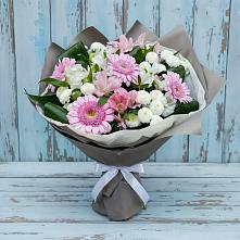 Букет цветов из:  Герберы, Альстромерии и Хризантемы #REPLACE_PRED# Благовещенской