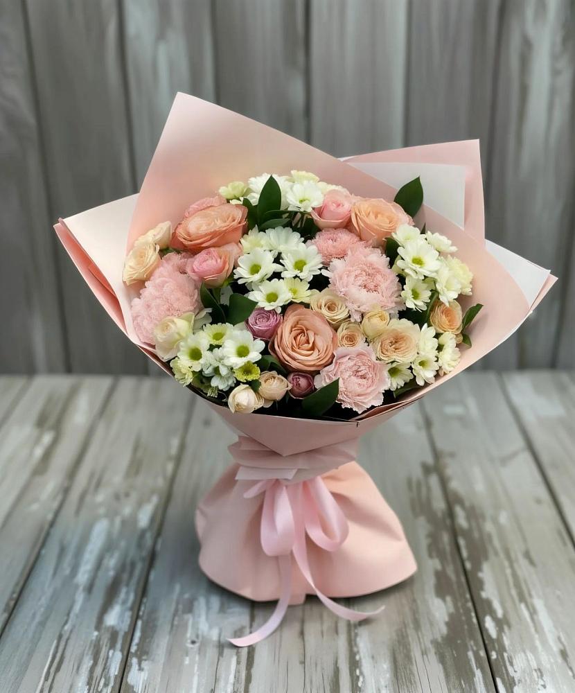 Букет цветов из: Гвоздики, Розы и Хризантемы в Благовещенской