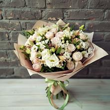 Букет цветов из:  Альстромерии, Розы и Хризантемы в Благовещенской