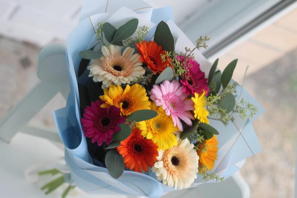 Букет цветов из: Герберы в Благовещенской