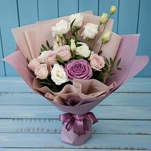 Букет цветов из:  Розы и Лизиантусы #REPLACE_PRED# Благовещенской