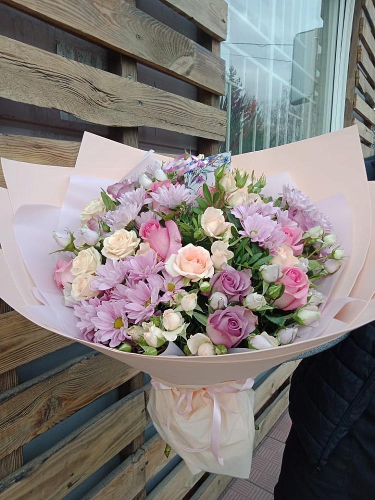 Букет цветов из: Розы и Хризантемы в Благовещенской