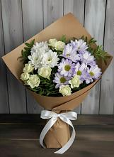 Букет цветов из:  Хризантемы и Розы в Благовещенской