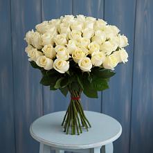 Букет 51 Белая роза Эдлесс Лав #REPLACE_PRED# Благовещенской