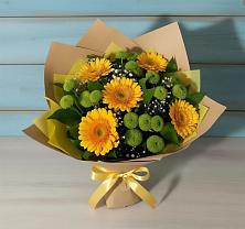 Букет цветов из:  Герберы и Хризантемы #REPLACE_PRED# Благовещенской