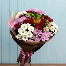 Букет цветов из:  Розы, Хризантемы и Альстромерии в Благовещенской