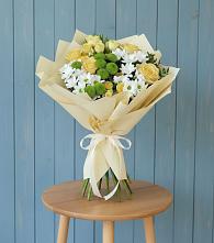 Букет цветов из:  Хризантемы и Розы в Благовещенской