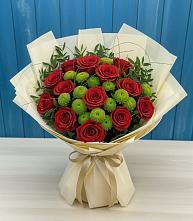 Букет цветов из:  Розы и Хризантемы #REPLACE_PRED# Благовещенской