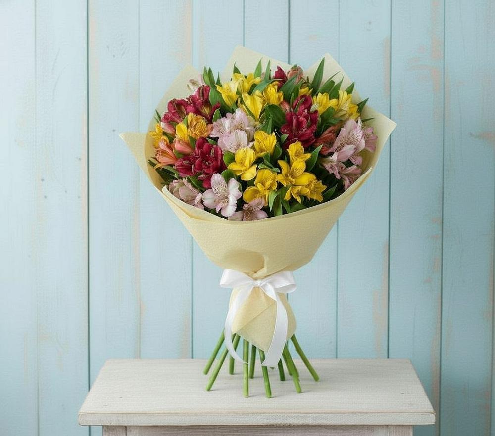 Букет цветов из: Альстромерии в Благовещенской