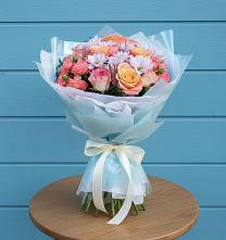 Букет цветов из:  Хризантемы и Розы в Благовещенской