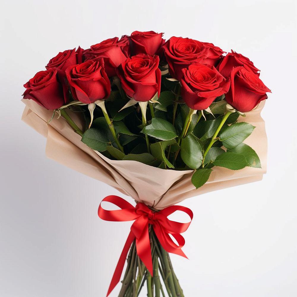 Букет 11 Красных роз Эдлесс Лав в Благовещенской
