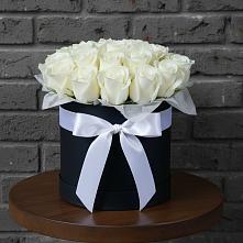 Цветочная композиция из Розы в шляпной коробке в Благовещенской